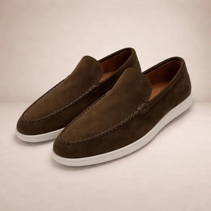 Lässige Slipper Herren Regular Fit Obermaterial aus Leder Schlupfschuh