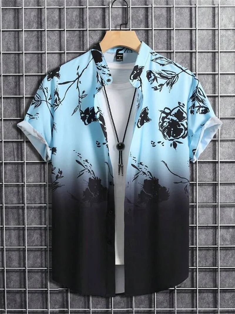 Tropisches 3D-Blumen-Hawaii-Hemd – Stil und Komfort in einem