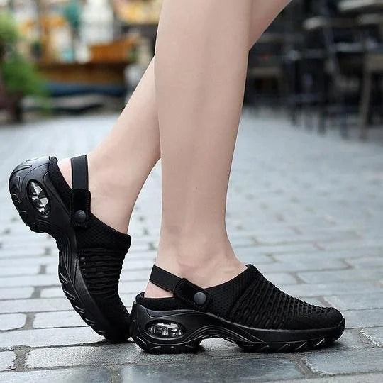 Henrike - Damen Slip-On Sneaker mit Mesh und Riemen