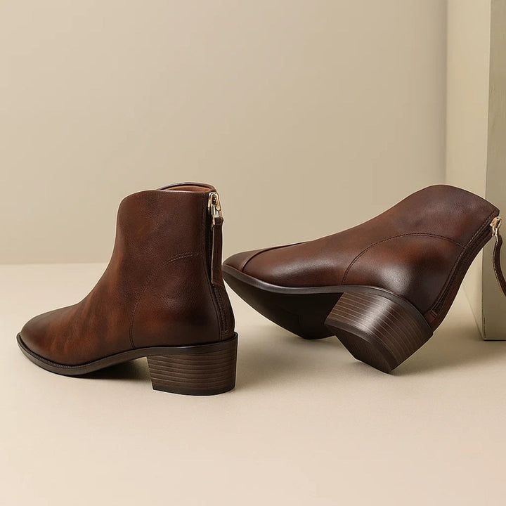 Christina - Damen Stiefeletten mit Niedrigem Blockabsatz