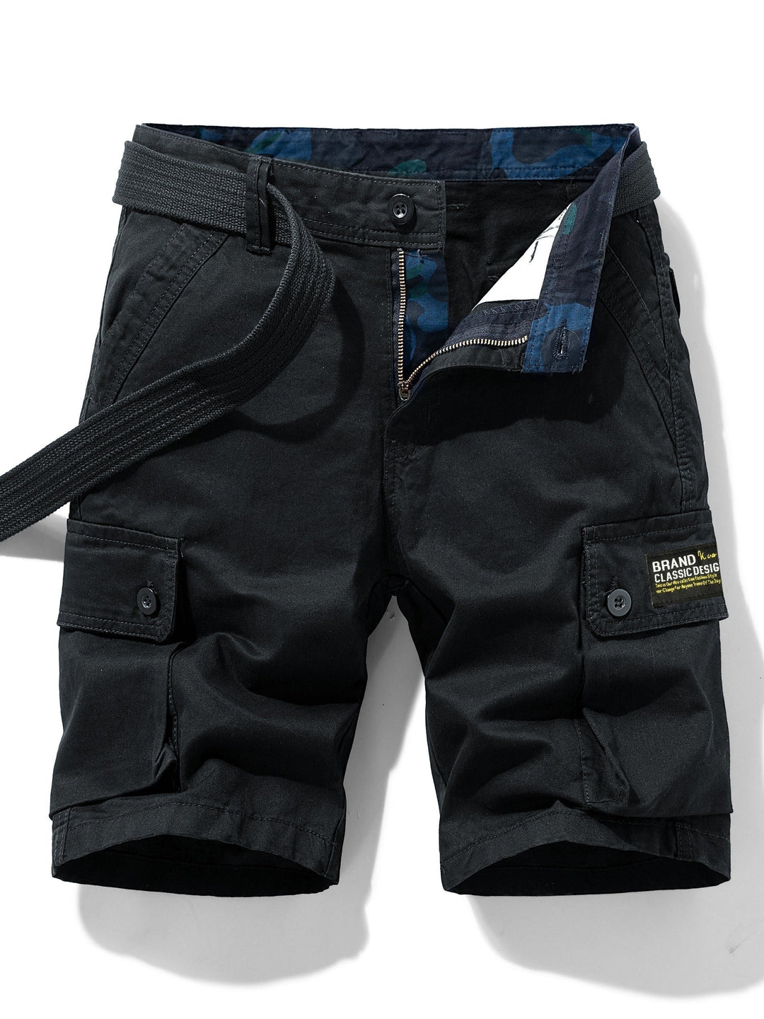 Lässige Cargo-Shorts für Herren mit Gürtel und Taschen