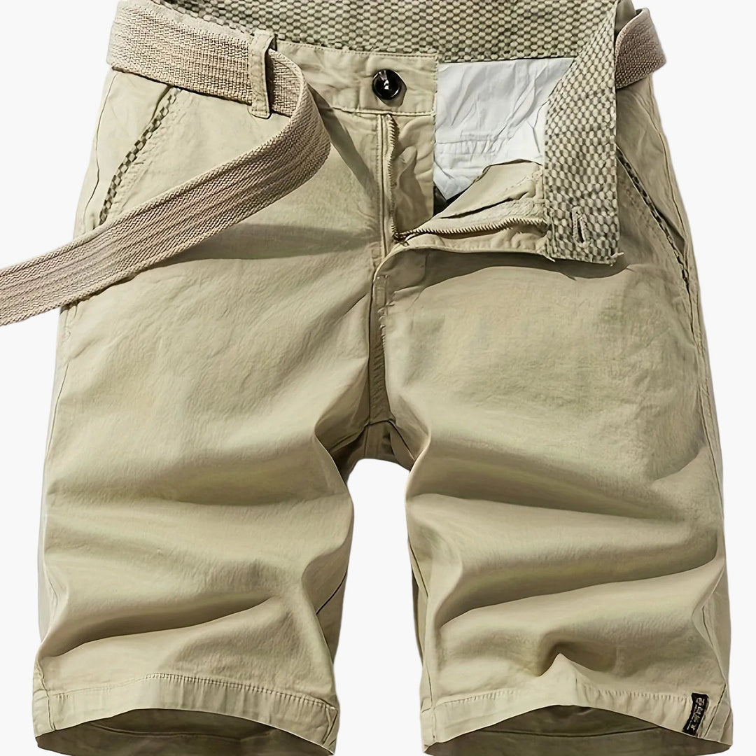 Herren-Bermudashorts mit Gürtel für Freizeit &amp; Urlaub