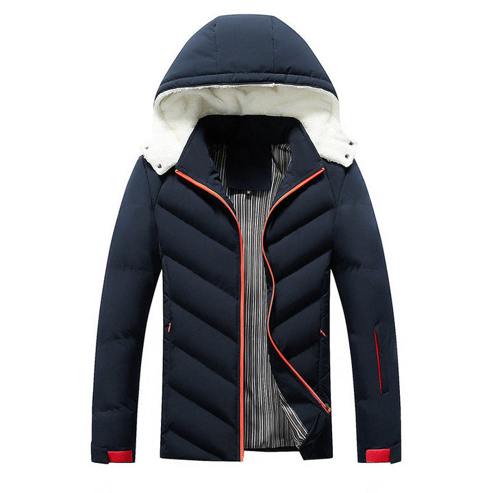 Gewatteerte Jacke für Herren mit Kapuze und Taschen