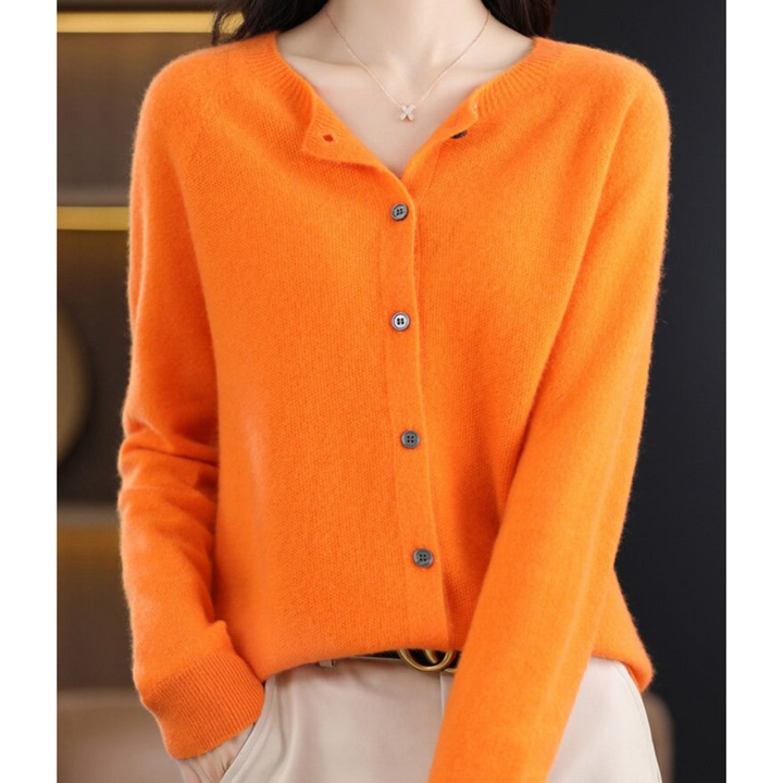 Kaschmir Cardigan Damen Offene Vorderseite Strickpullover