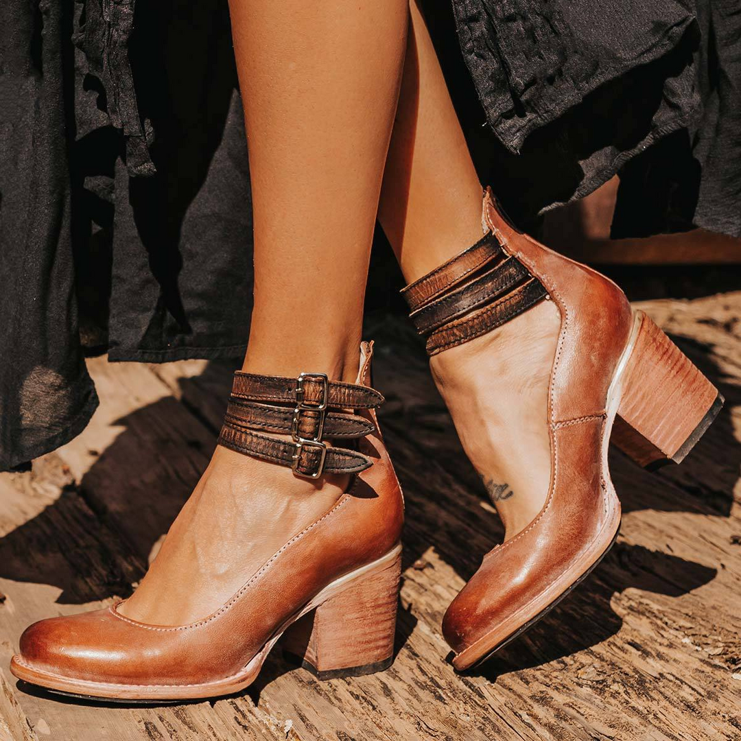 VIVIANA – Vintage Blockkheeled Stiefe