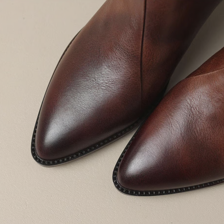 Christina - Damen Stiefeletten mit Niedrigem Blockabsatz