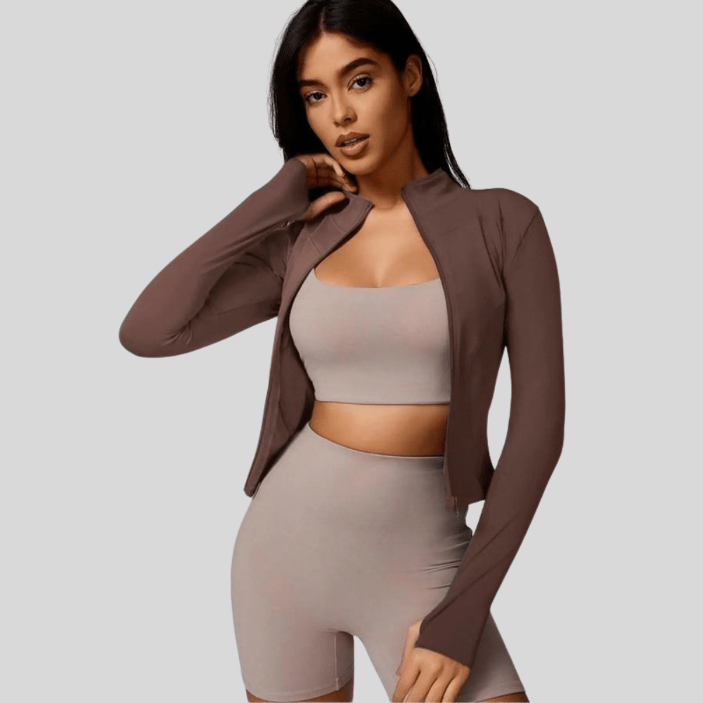 Slim Atmungsaktive Full Zip Jacke