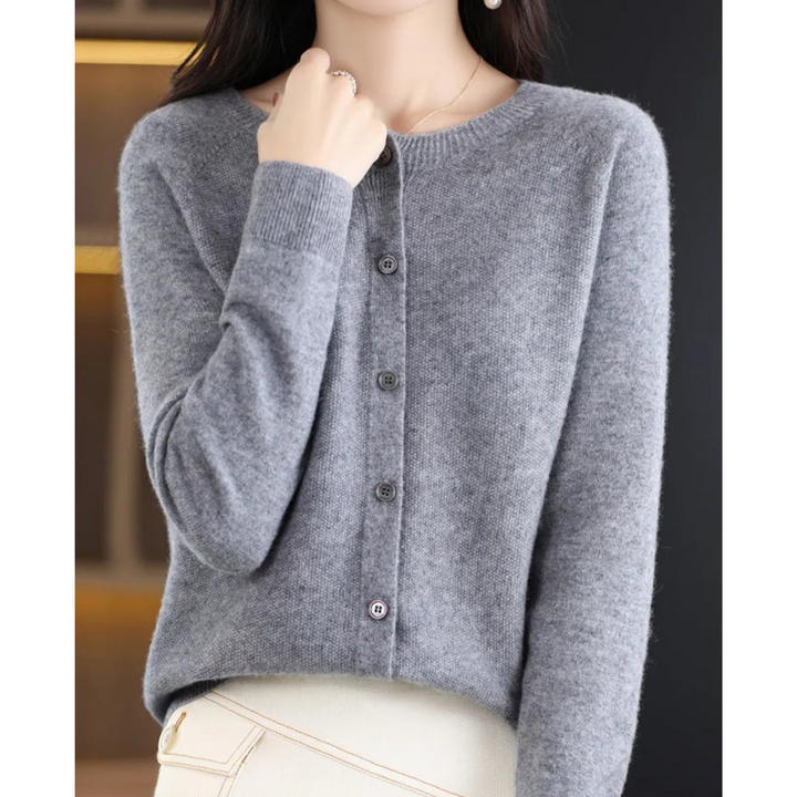 Kaschmir Cardigan Damen Offene Vorderseite Strickpullover
