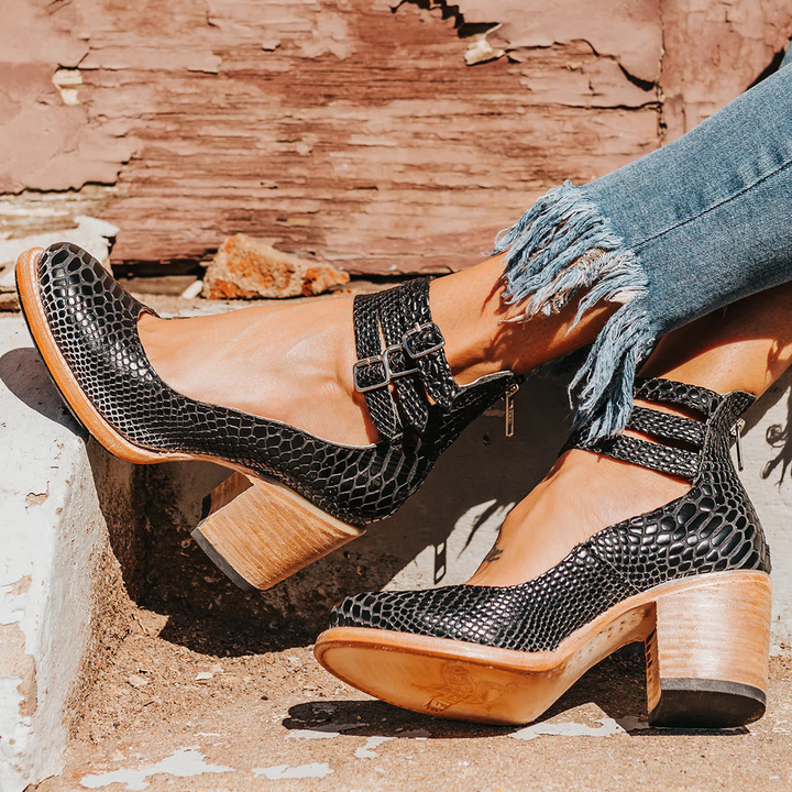 VIVIANA – Vintage Blockkheeled Stiefe