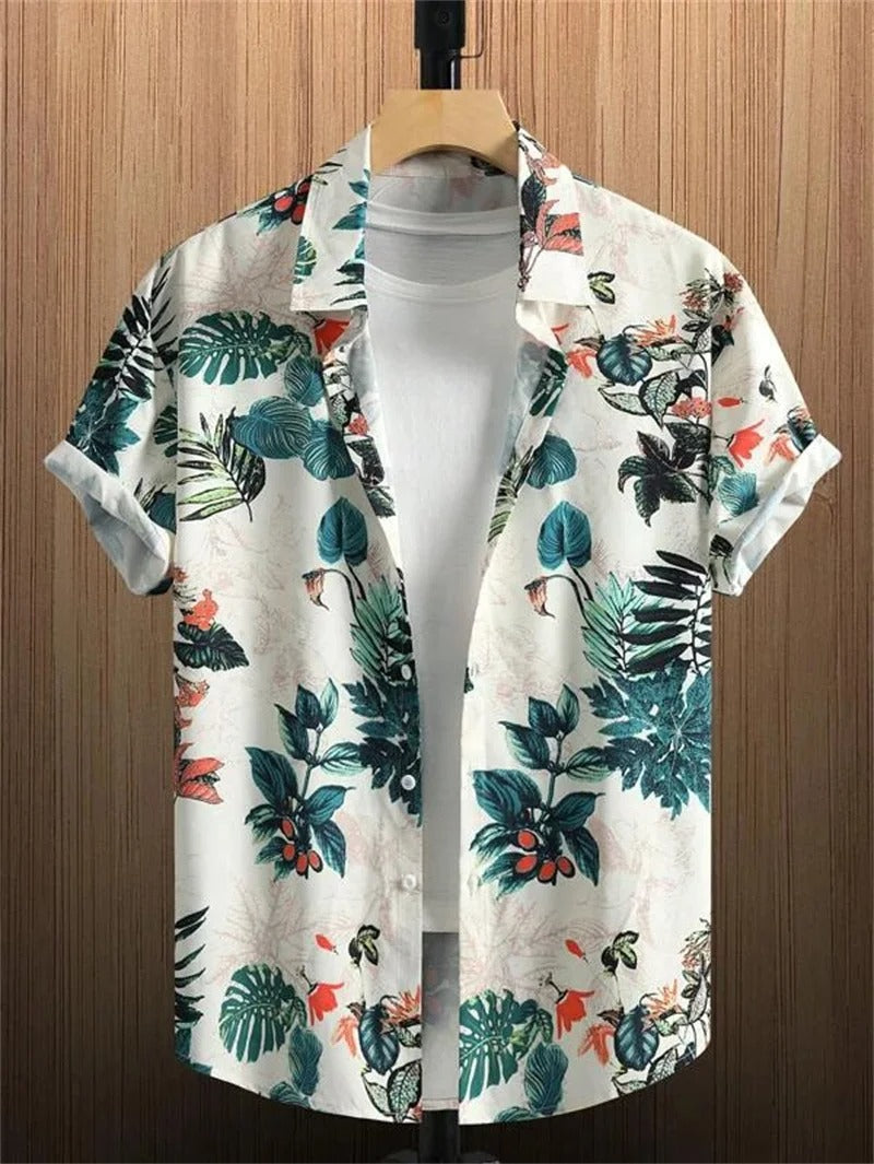 Tropisches 3D-Blumen-Hawaii-Hemd – Stil und Komfort in einem