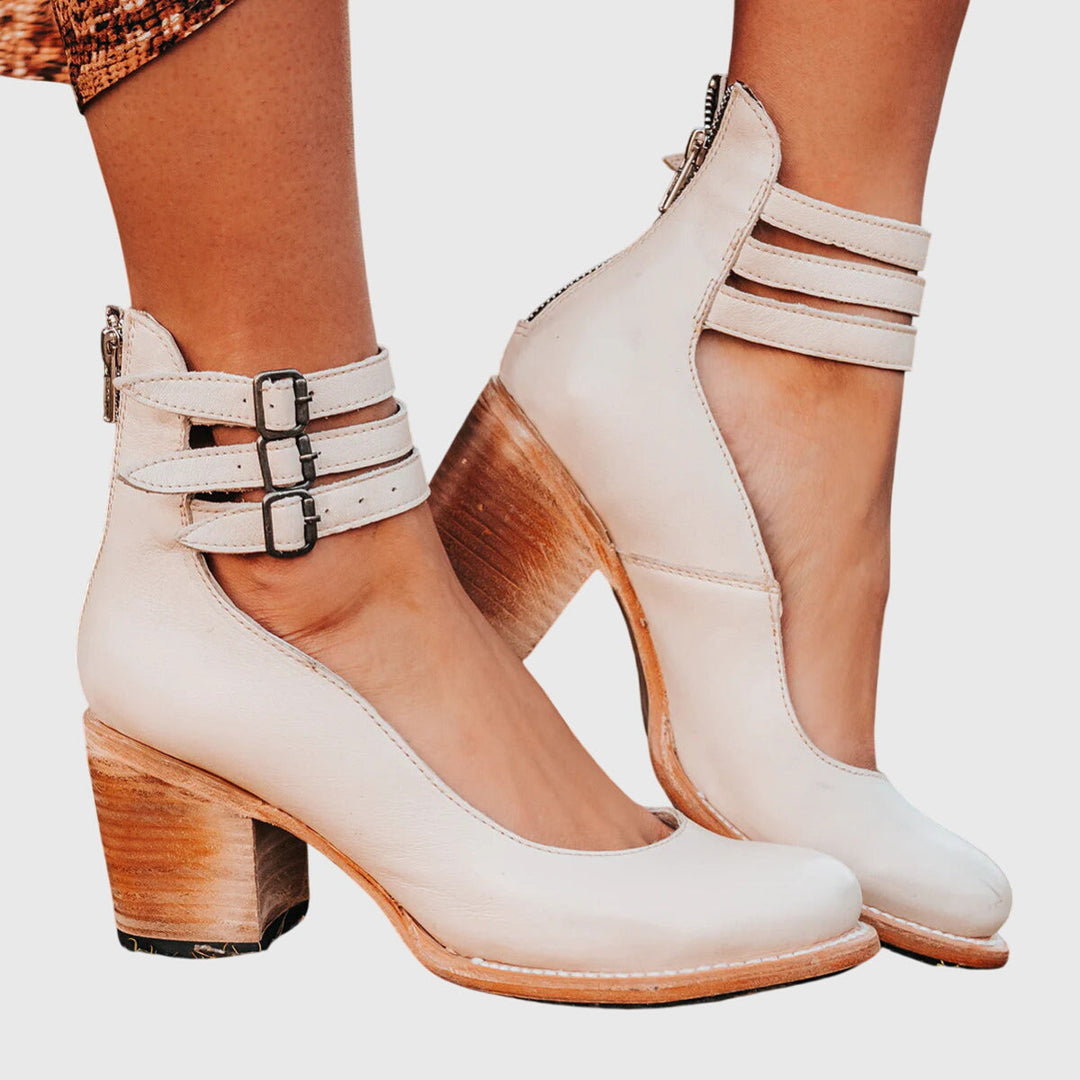 Nina - Damen Elegante Pumps mit Blockabsatz und Komfortpolsterung