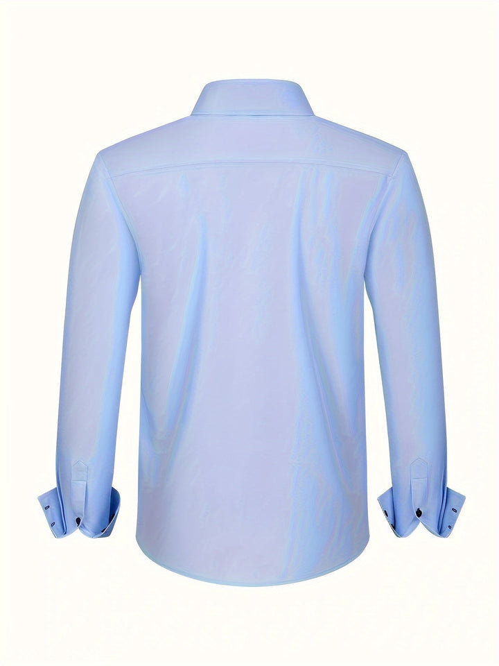ALBERTO | ELEGANTE LEICHTE HEMD MIT KONTRASTDETAILS