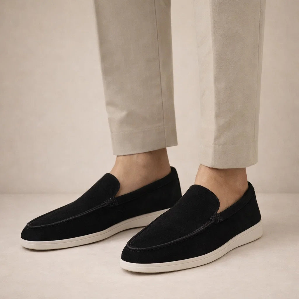 Lässige Slipper Herren Regular Fit Obermaterial aus Leder Schlupfschuh