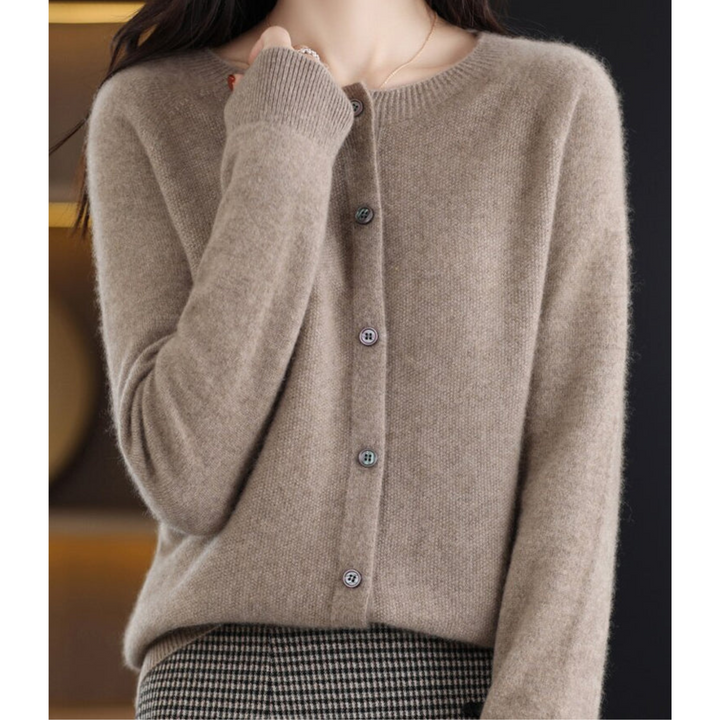 Kaschmir Cardigan Damen Offene Vorderseite Strickpullover