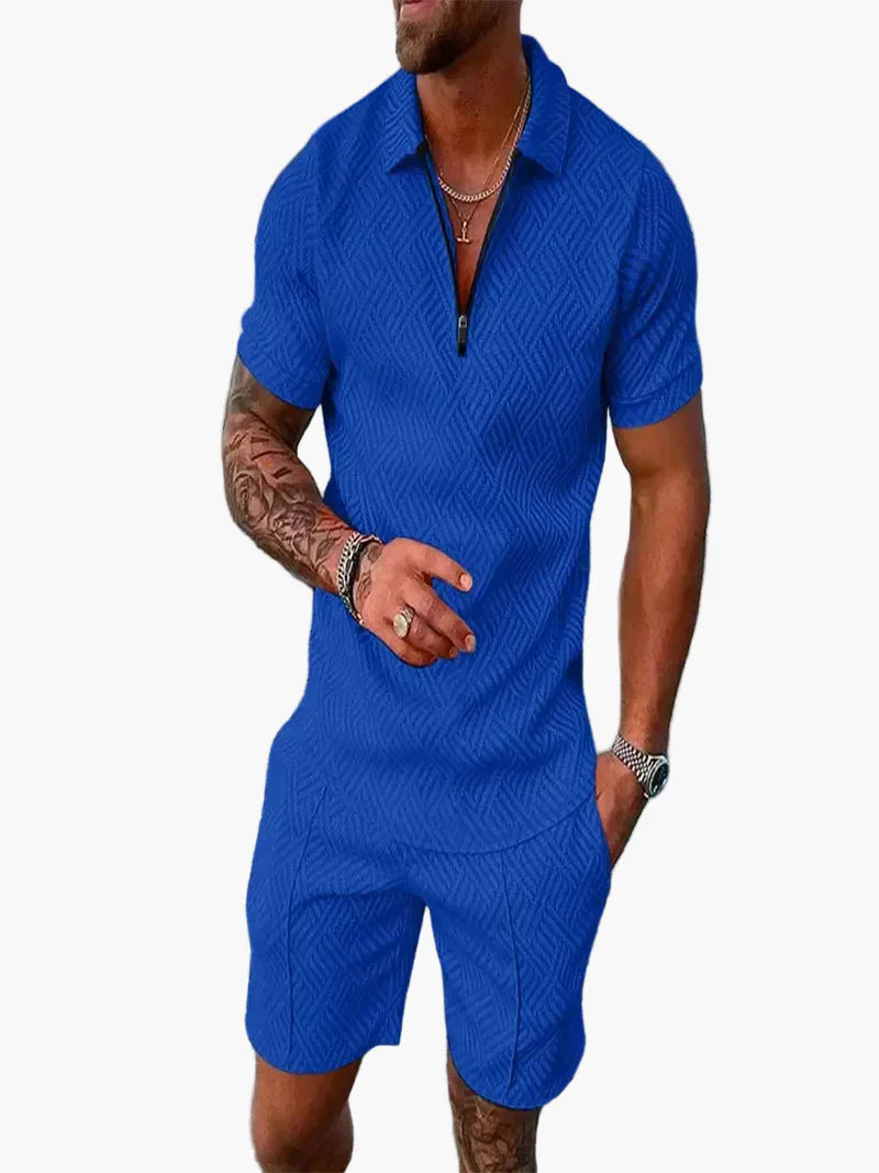 Set aus Polo und Shorts im lässigen Stil für Herren – Sommerliche entspannte Eleganz