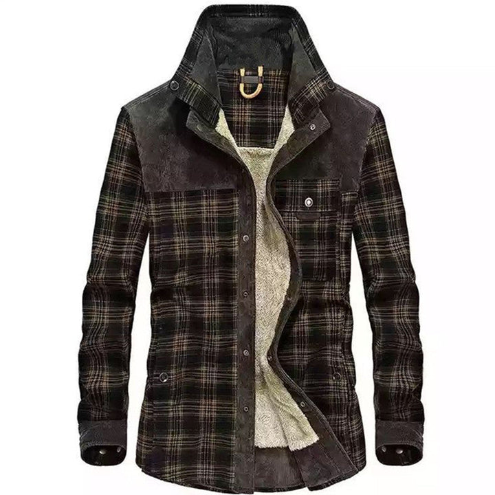 Karierte Overshirt für Herren mit Knöpfen und Taschen