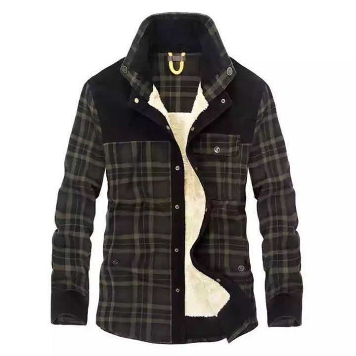 Karierte Overshirt für Herren mit Knöpfen und Taschen