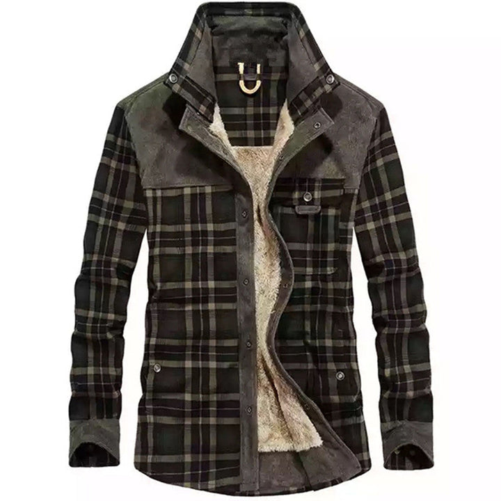 Karierte Overshirt für Herren mit Knöpfen und Taschen