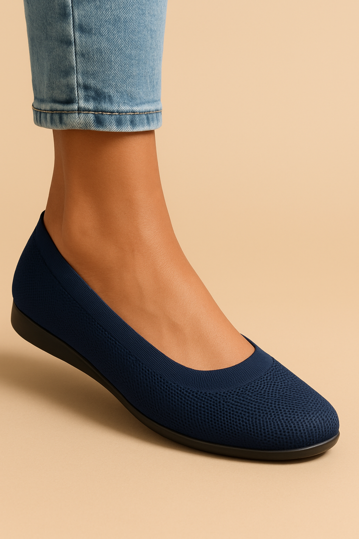 Atmungsaktive Strick-Ballerinas für Damen mit flexibler Passform