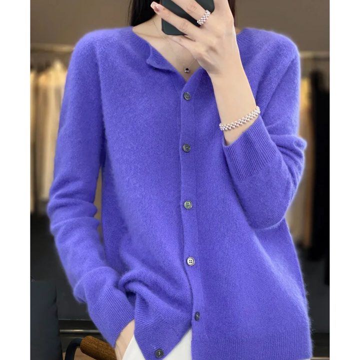 Kaschmir Cardigan Damen Offene Vorderseite Strickpullover