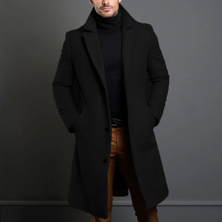 Herren Formelle Winterjacke – Klassischer Wollmantel