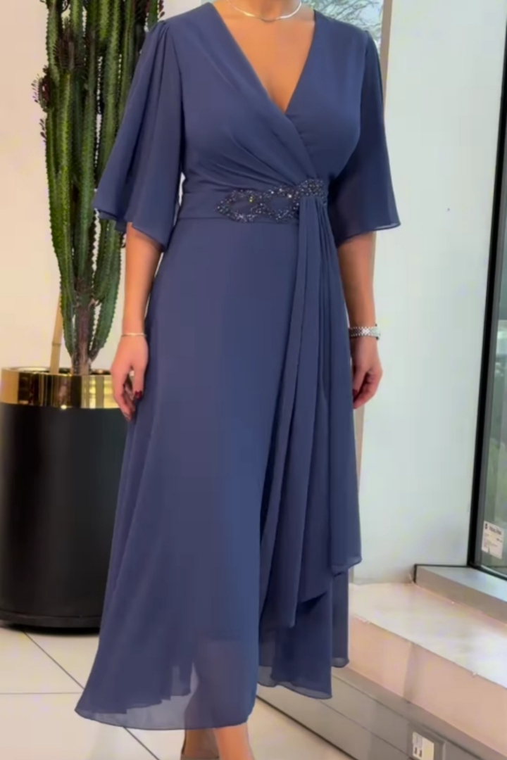ELMA - Elegantes Fließendes Midi-Kleid