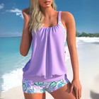 Gemustertes Bikini-Set mit hoher Taille
