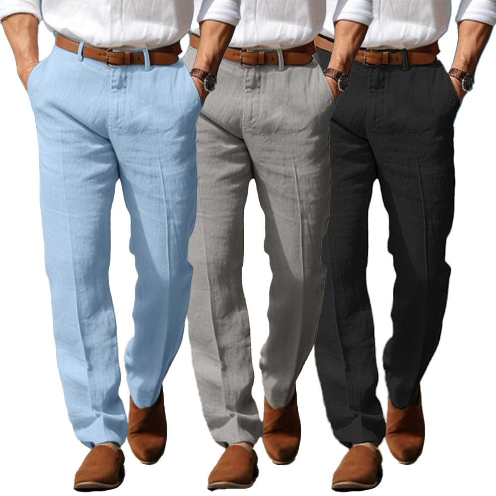 HERRLICHE PREMIUM-LINENHOSE (MIT GÜRTELSCHLAUFEN)