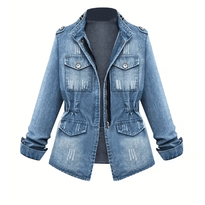 Strukturierte Jacke mit Taillierung