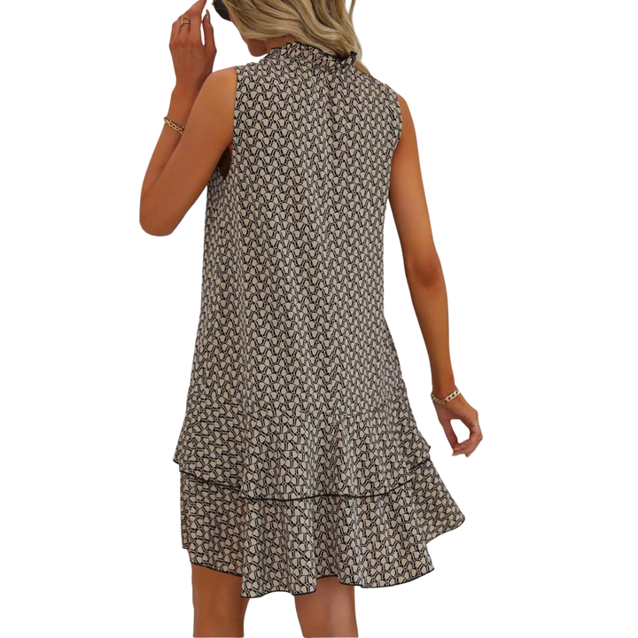 NAOMI – Bohemian Bedrucktes Träger Midikleid