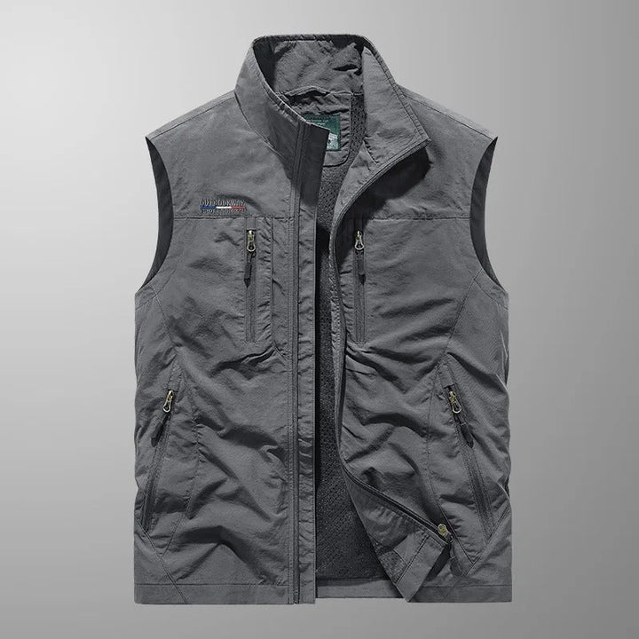 Herren Bodywarmer mit Reißverschluss und Stehkragen Outdoor Weste