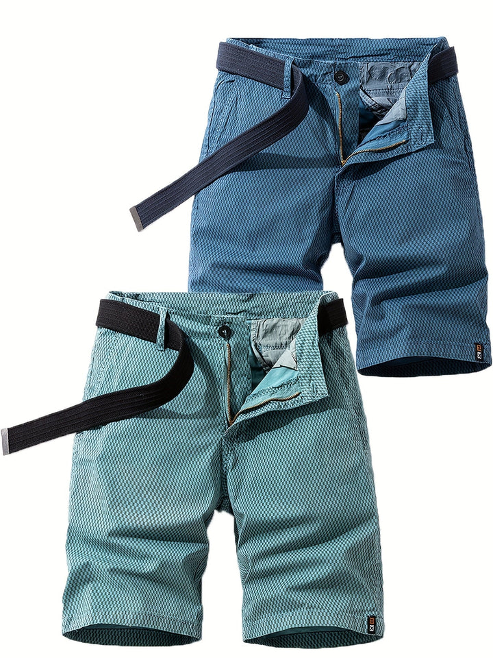 Herren-Bermudashorts mit Gürtel für Sommer- und Outdoor-Aktivitäten
