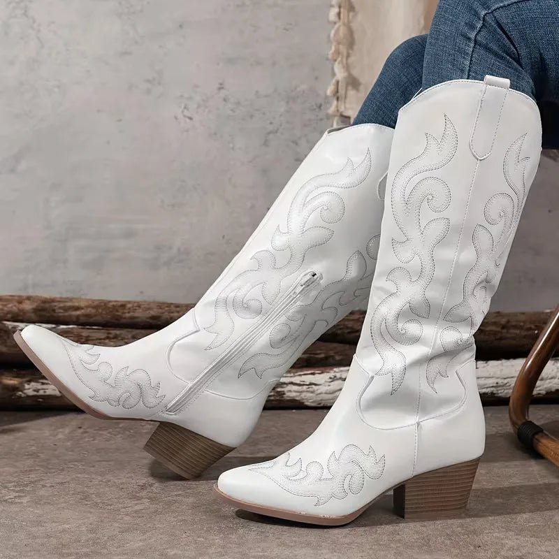 Cowboy-Stiefel mit Stickerei