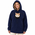 Corvina | Damen Sherpa Haustier Trage Hoodie mit Ausguck-Tasche