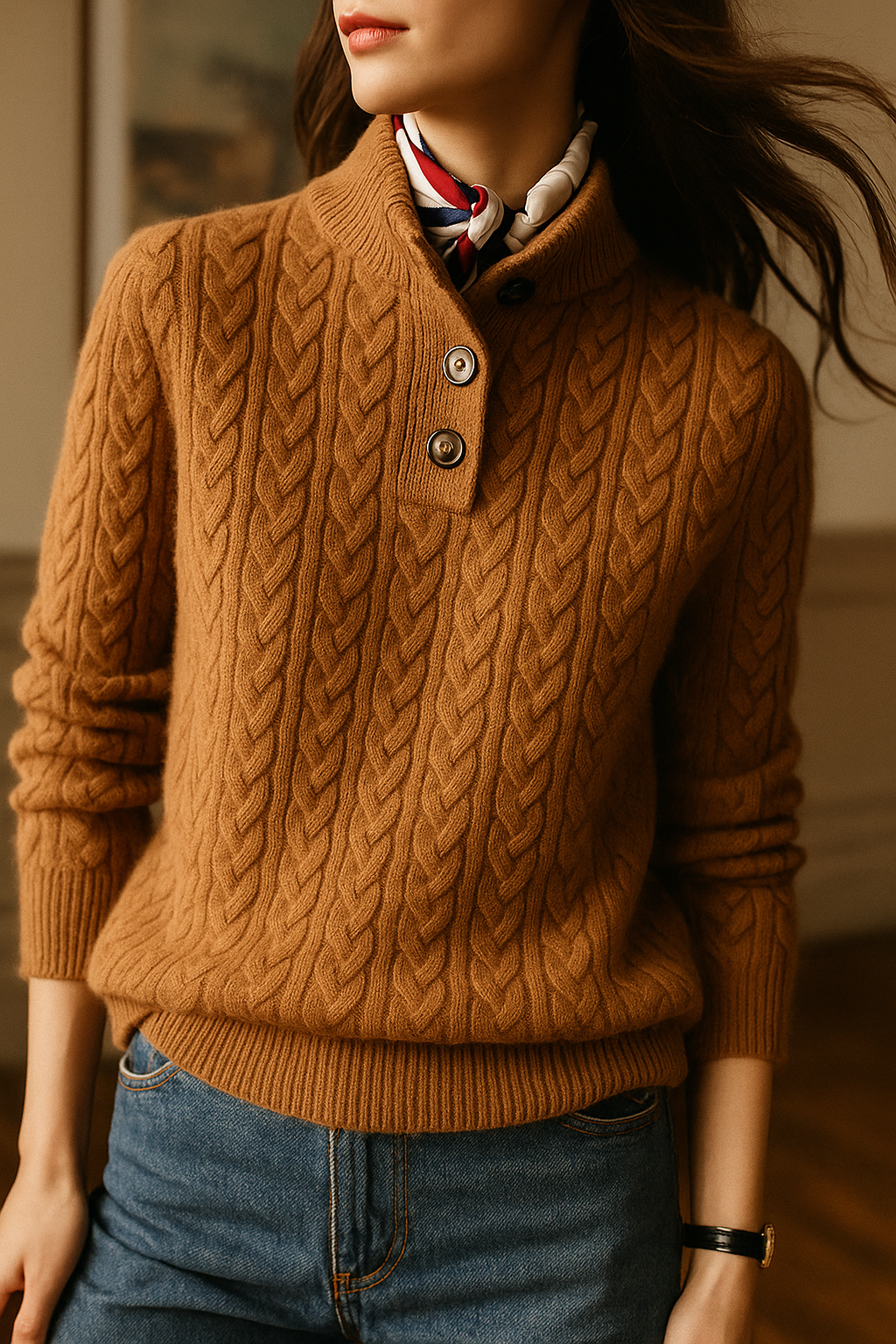 Arden Knopf-Down Pullover