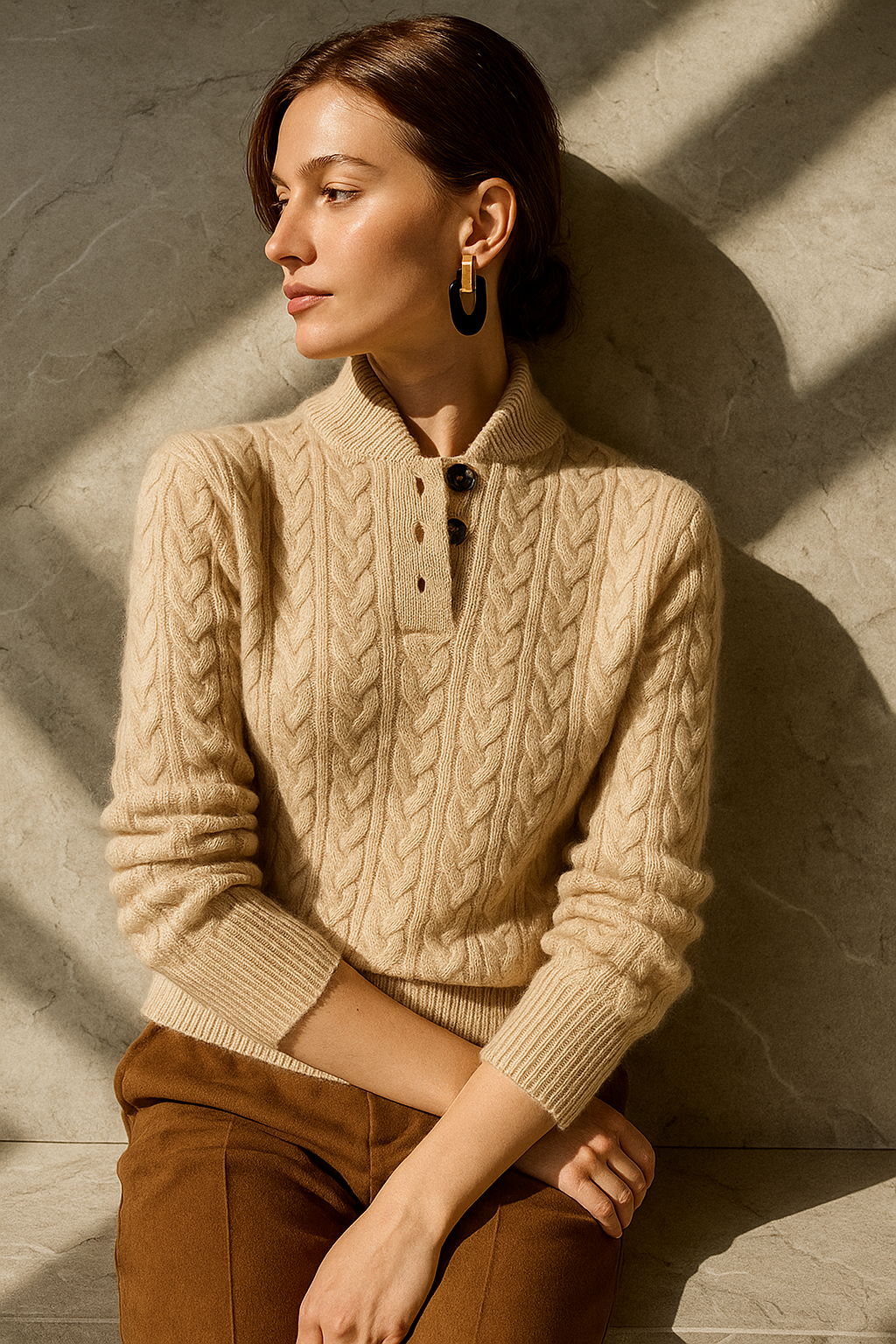 Arden Knopf-Down Pullover