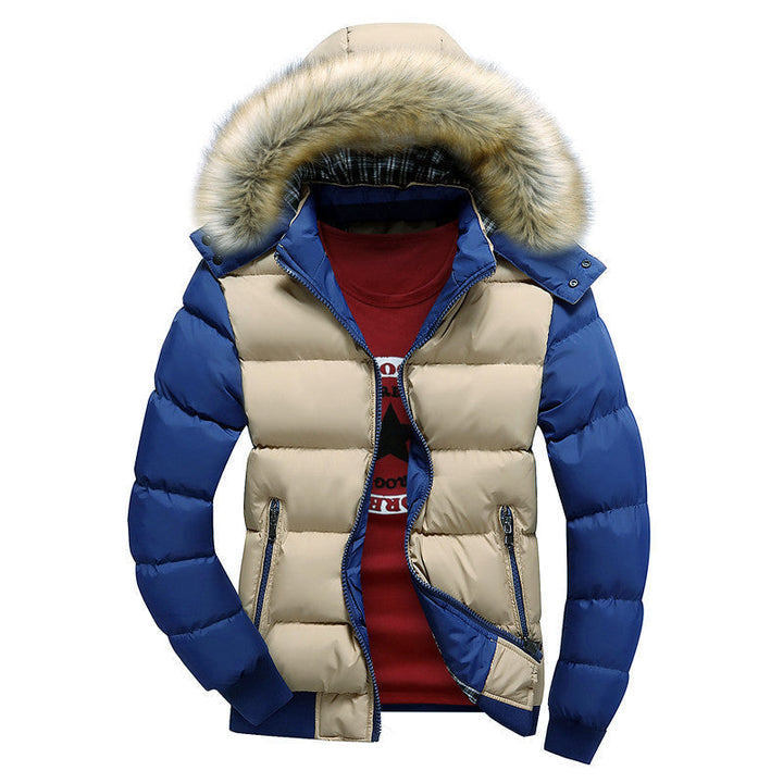 Winterjacke für Herren mit Kapuze, Taschen und langen Ärmeln
