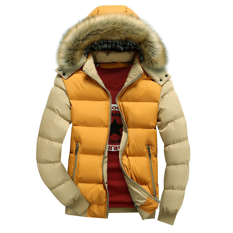 Winterjacke für Herren mit Kapuze, Taschen und langen Ärmeln