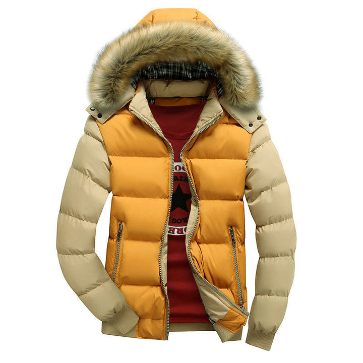 Winterjacke für Herren mit Kapuze, Taschen und langen Ärmeln