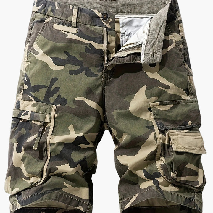 Herren-Bermudashorts mit Camouflage-Design und Taschen