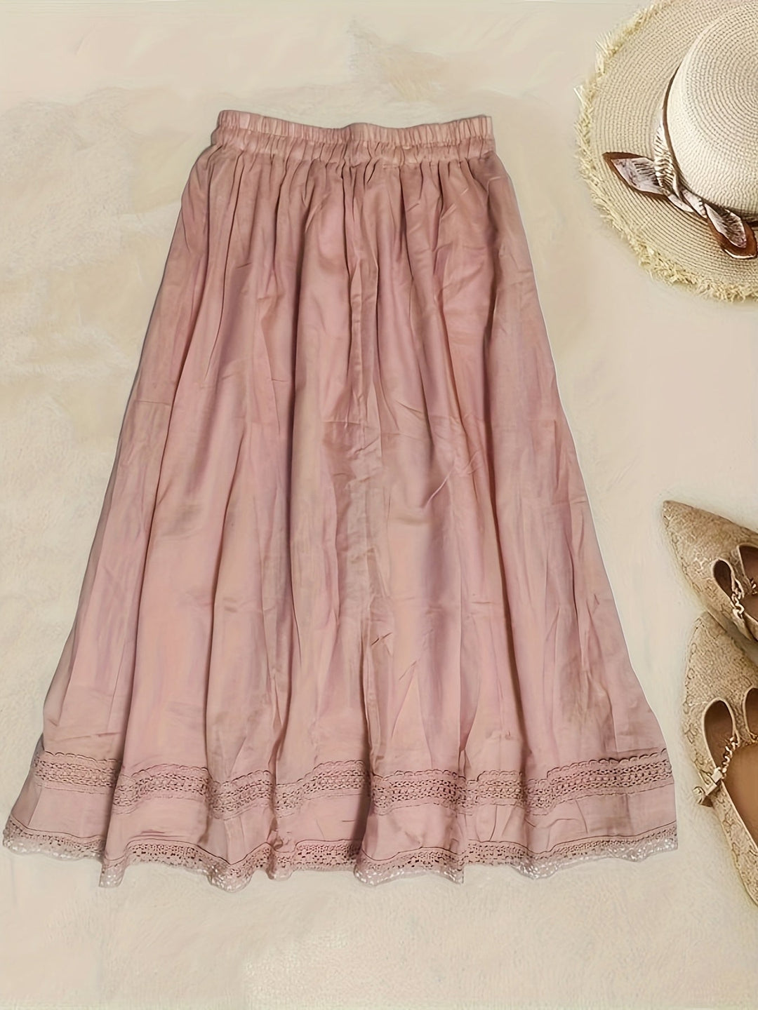 Damen Unterrock Vintage Romantisch Mit Spitzen-Details Für Den Sommer