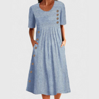 JOSIPA - Bequemes gestreiftes Midikleid