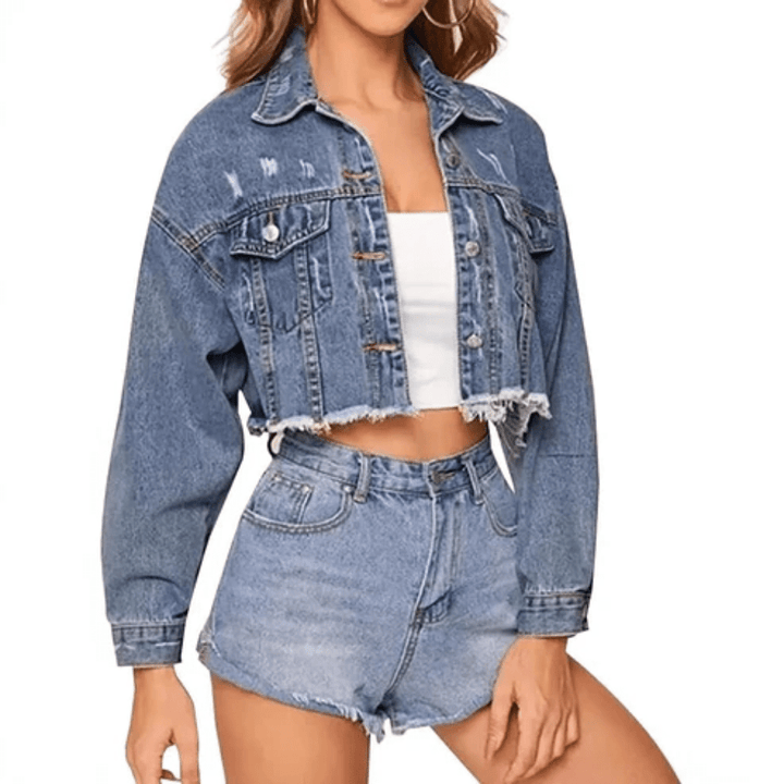 Distressed Jacke Cropped