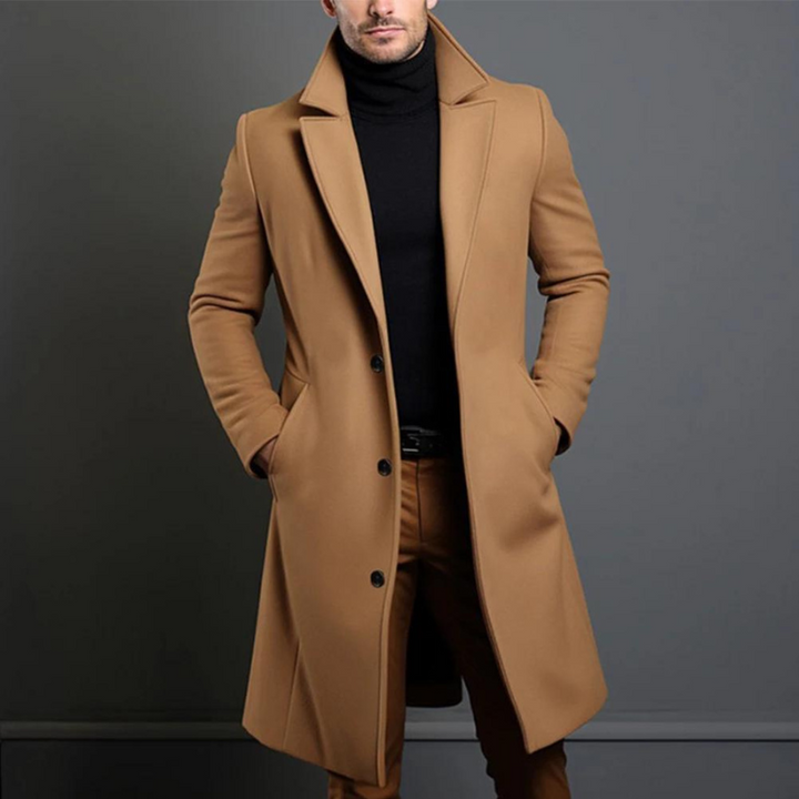Herren Formelle Winterjacke – Klassischer Wollmantel
