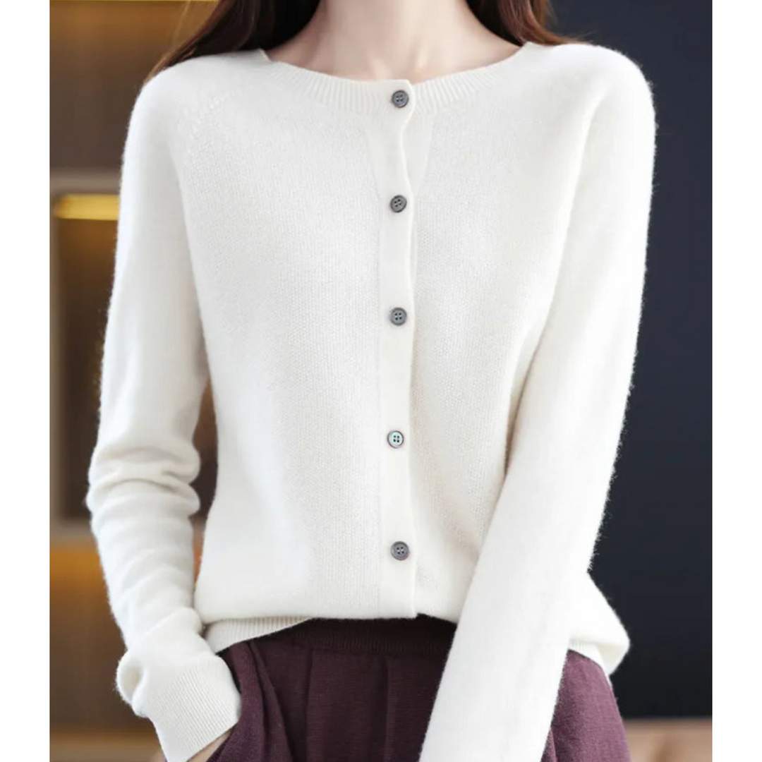 Kaschmir Cardigan Damen Offene Vorderseite Strickpullover