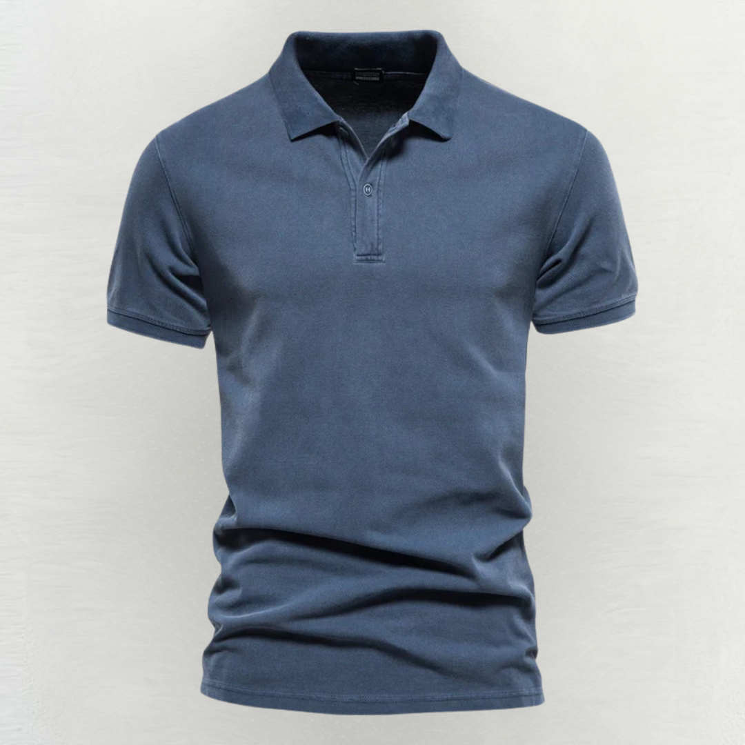 Stilvolles Herren-Poloshirt kurzarm mit Knopfleiste