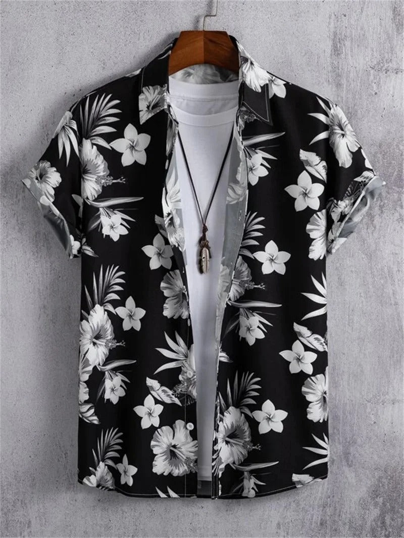 Tropisches 3D-Blumen-Hawaii-Hemd – Stil und Komfort in einem