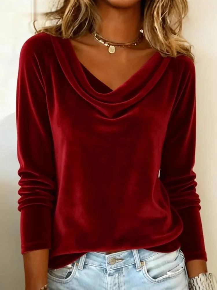 Amarita | Elegante Samtbluse