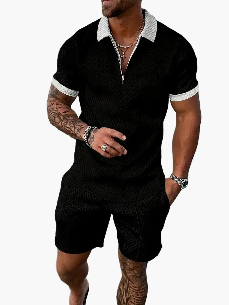 Set aus Polo und Shorts im lässigen Stil für Herren – Sommerliche entspannte Eleganz
