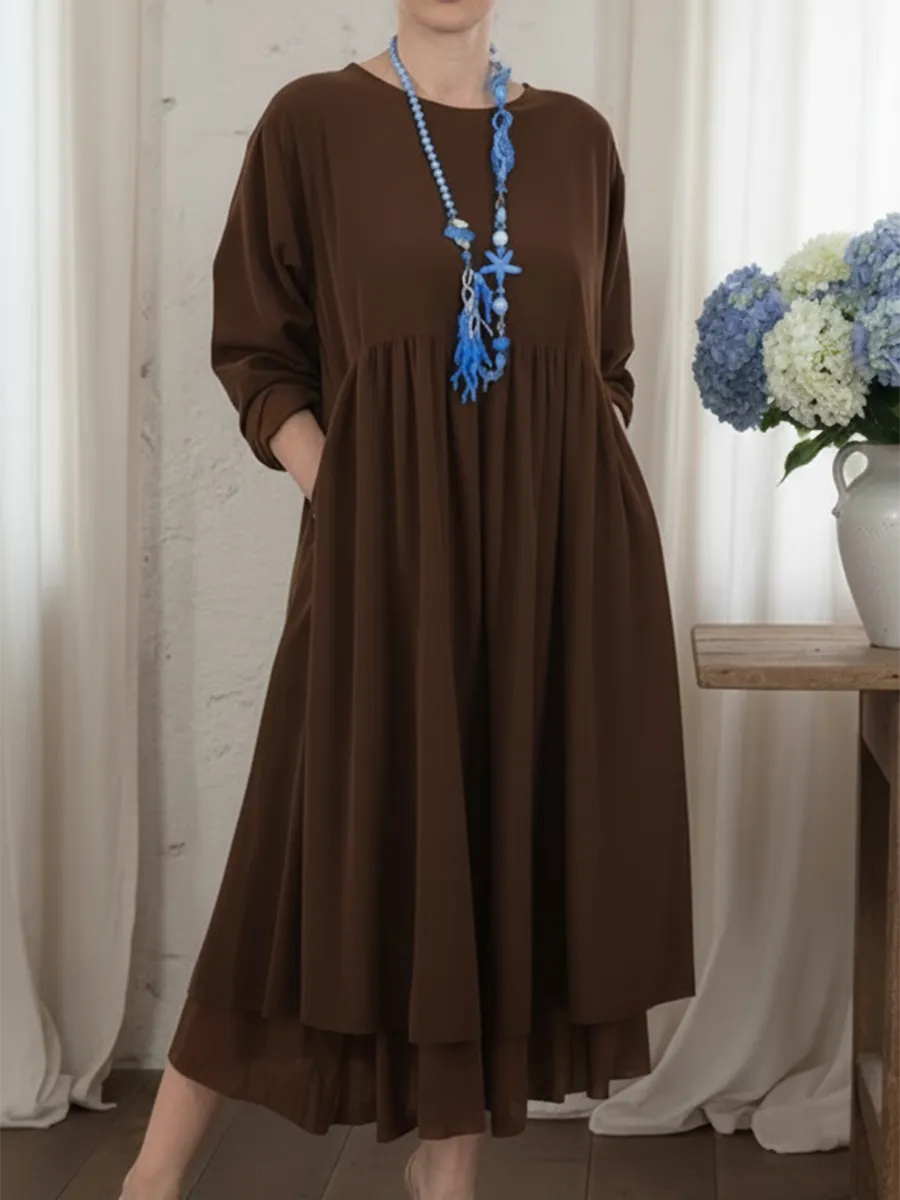 MELVARIA - Entspanntes Midi-Kleid